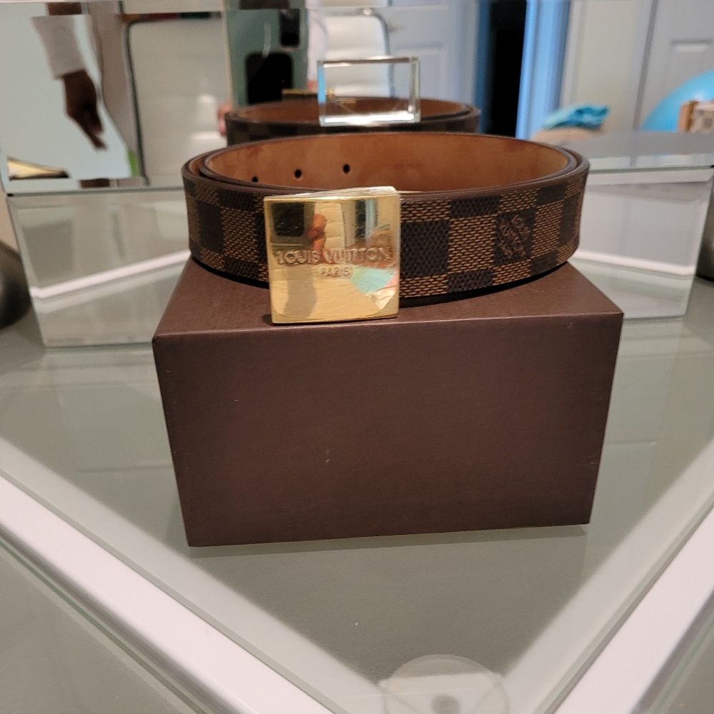 LOUIS VUITTON DAMIER MEN'S BELT 80/32 - Picture 5 of 5